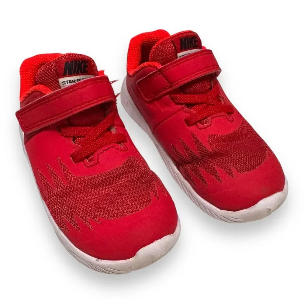 Nike Star Runner Toddler Size 8‎ Red TDV Volt Shoes 907255-601 Sneakers Tennis